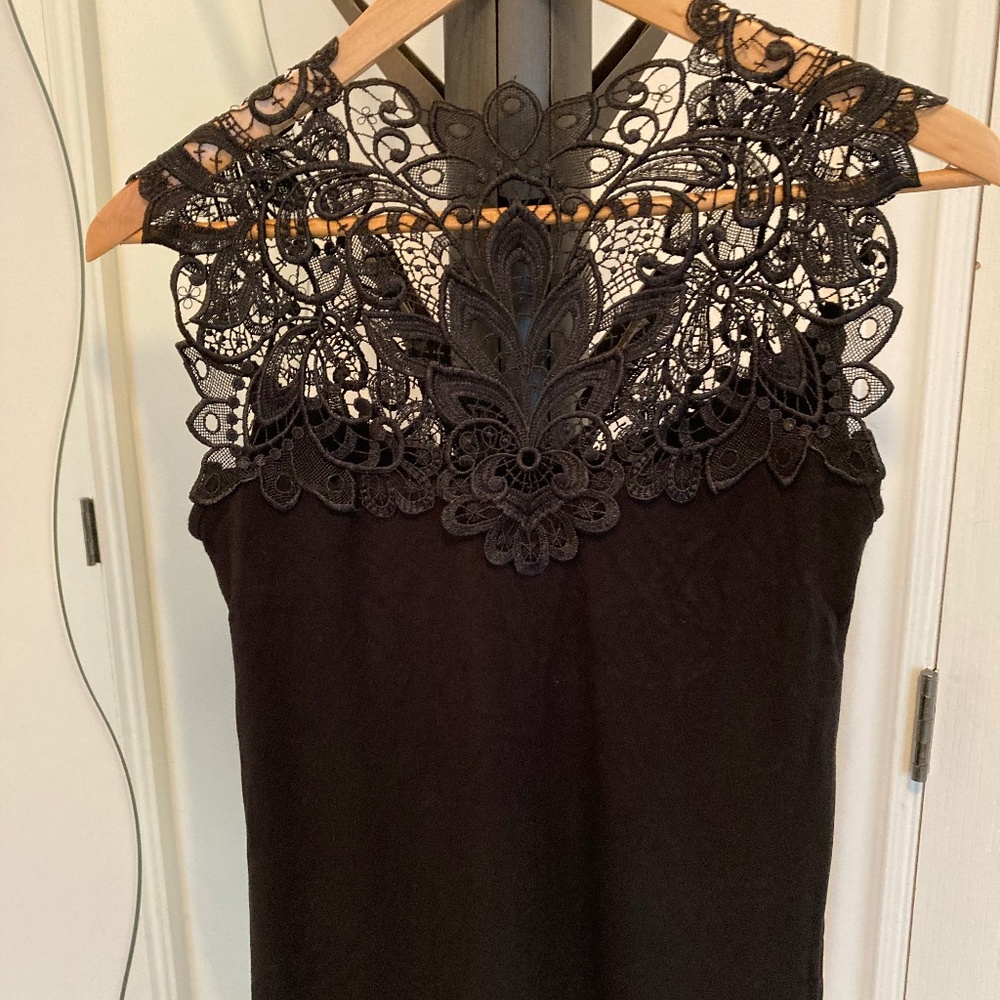 Lace top cami reversible